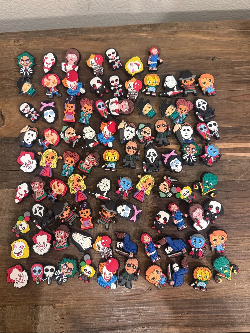85 Assorted Halloween Horror Character Shoe Charms - Multicolor